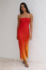 Lover Of Sunsets Midi Dress Red