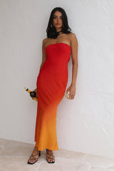 Lover Of Sunsets Midi Dress Red
