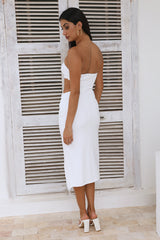 HELLO MOLLY Love At First Sight Midi Dress White