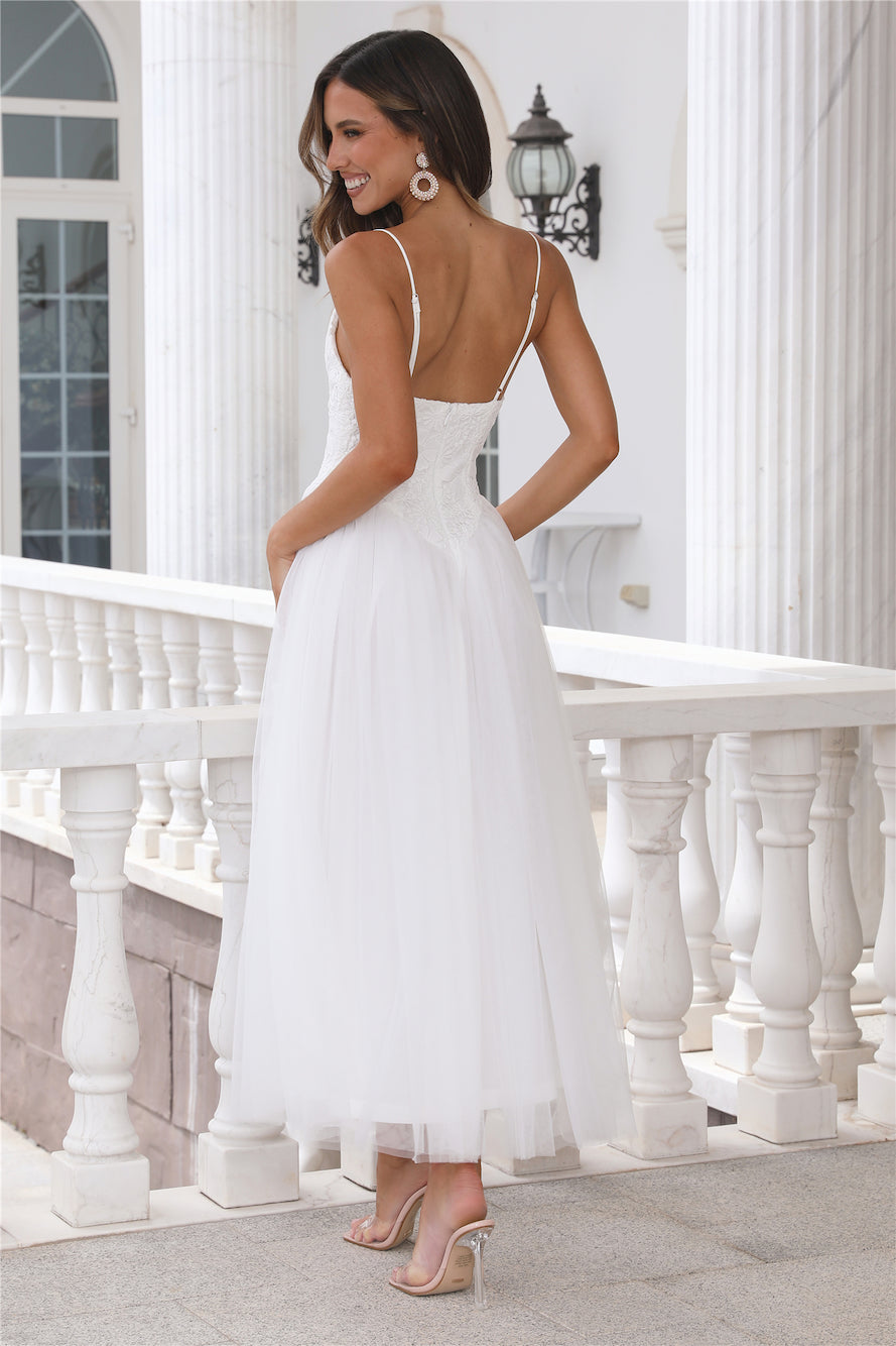 Amazing Love Midi Dress White