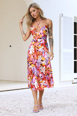 Gorg Sight Midi Dress Orange