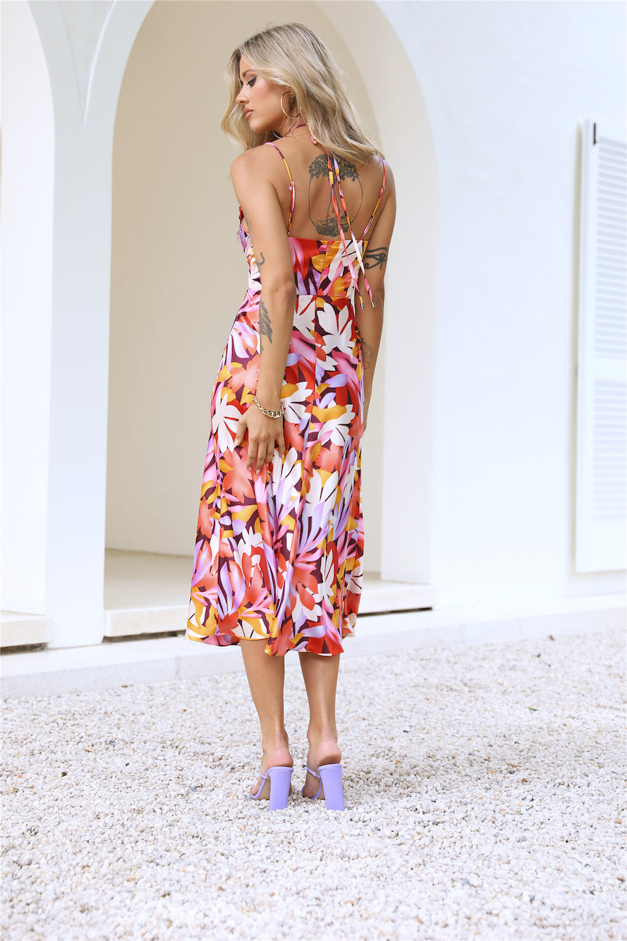Gorg Sight Midi Dress Orange
