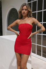 Loving Attention Mini Dress Red