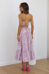 Blooming Girl Maxi Dress Pink