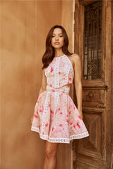 HELLO MOLLY Girl In Wonderland High Waisted Mini Skirt Pink