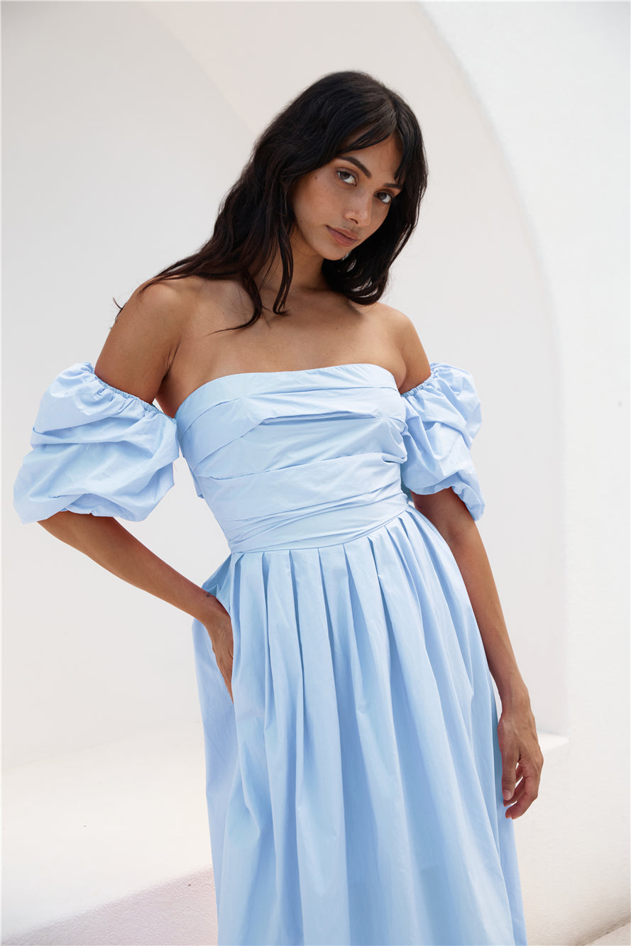 Birthday Picnic Maxi Dress Blue