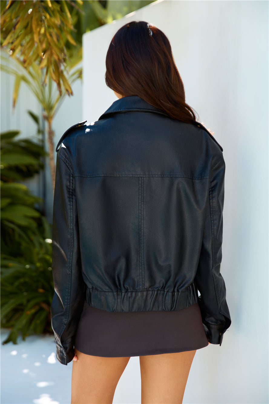 LIONESS Eighties Bomber Washed Onyx