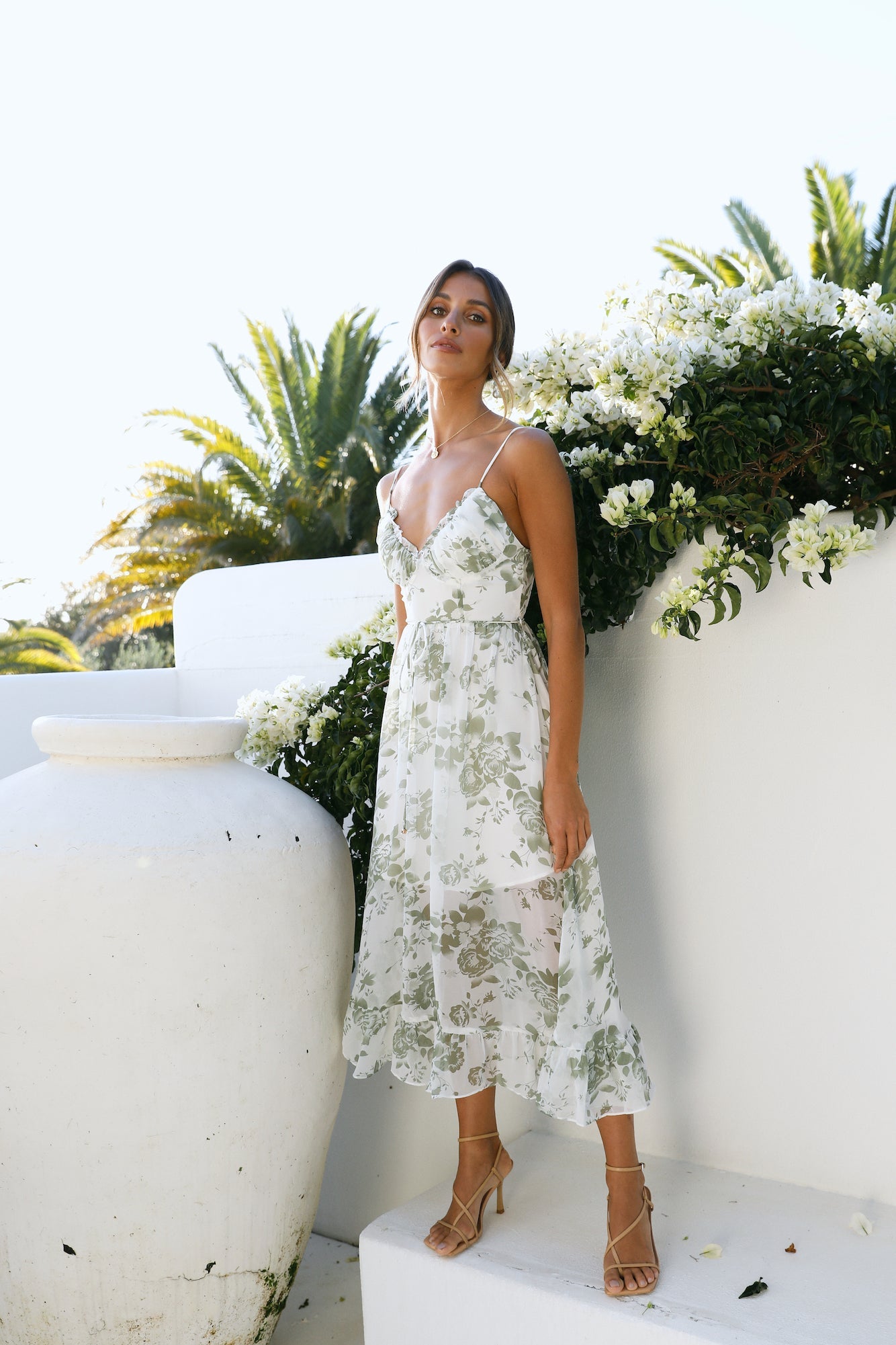 Lets Have Fun Midi Dress Green