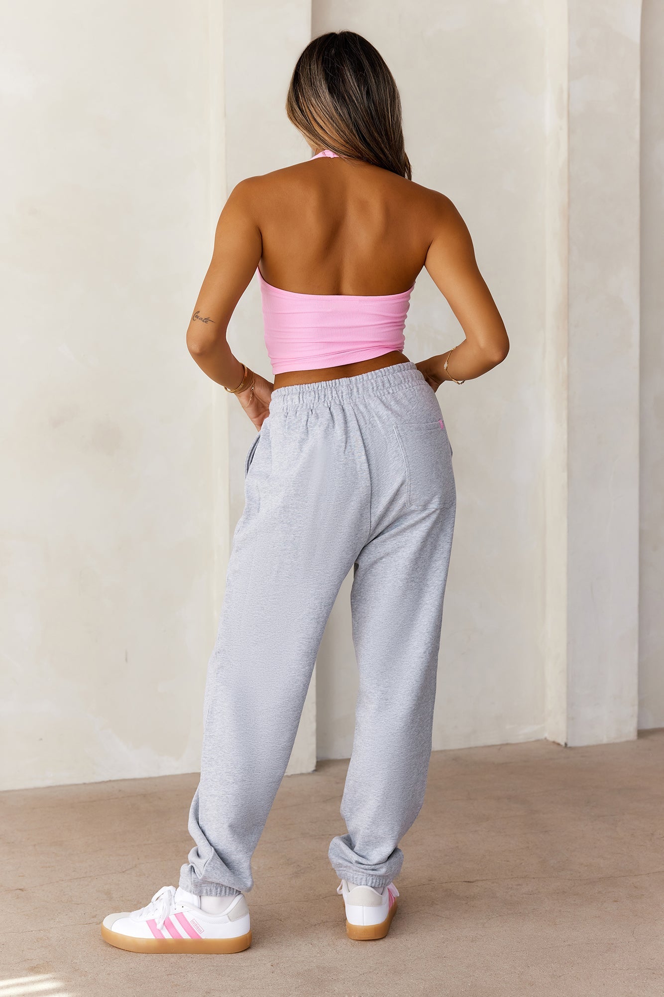 BASE Cuffed Sweatpants Grey Marle