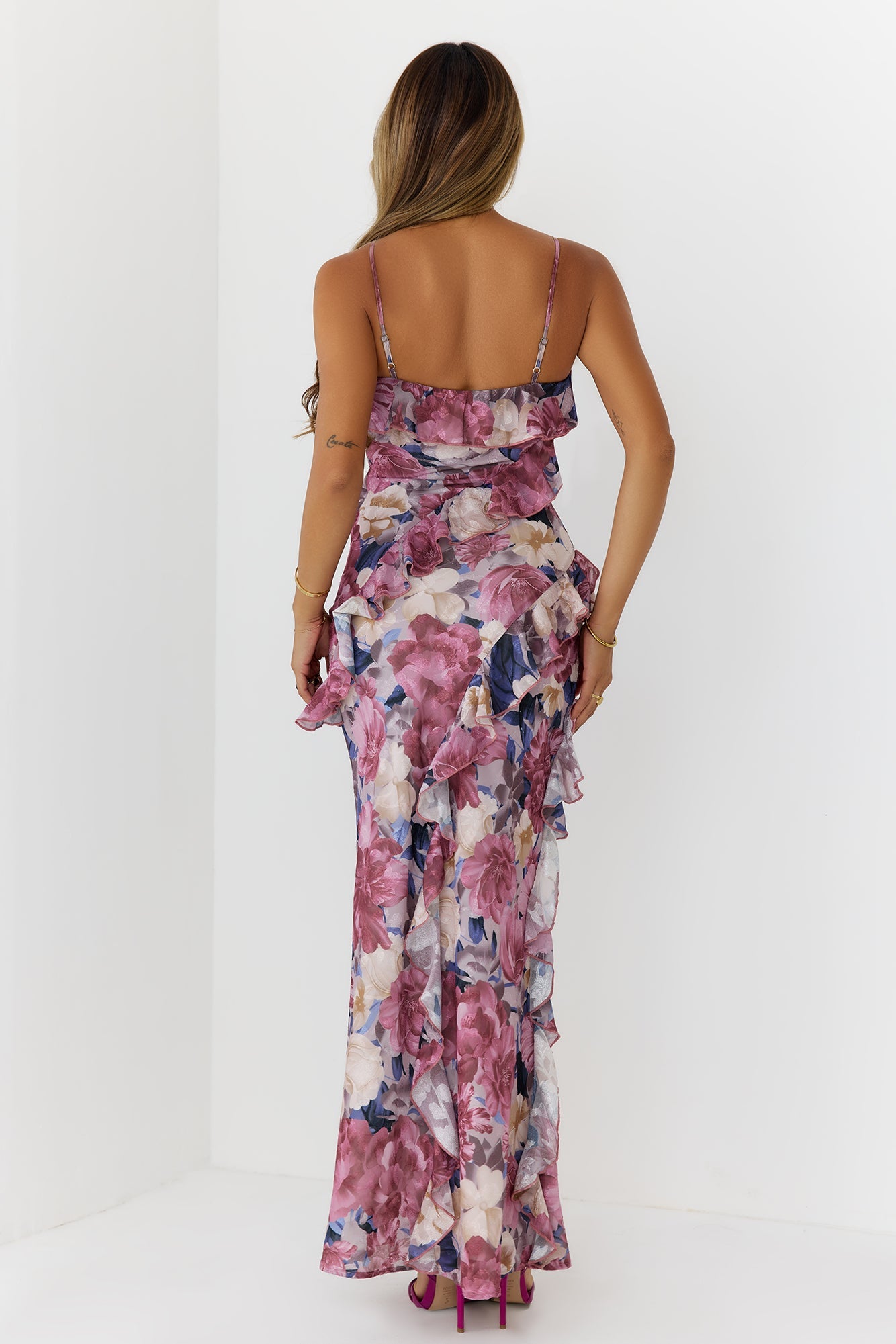 Moonlit Magnolia Maxi Dress Floral