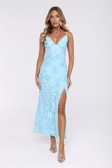 Daisy Glow Maxi Dress Blue