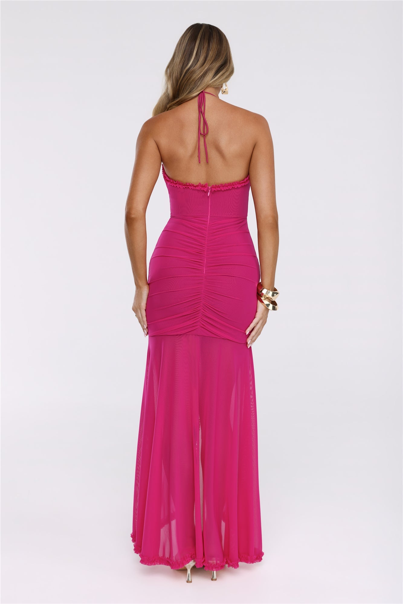 Goddess Of The Isles Halter Maxi Dress