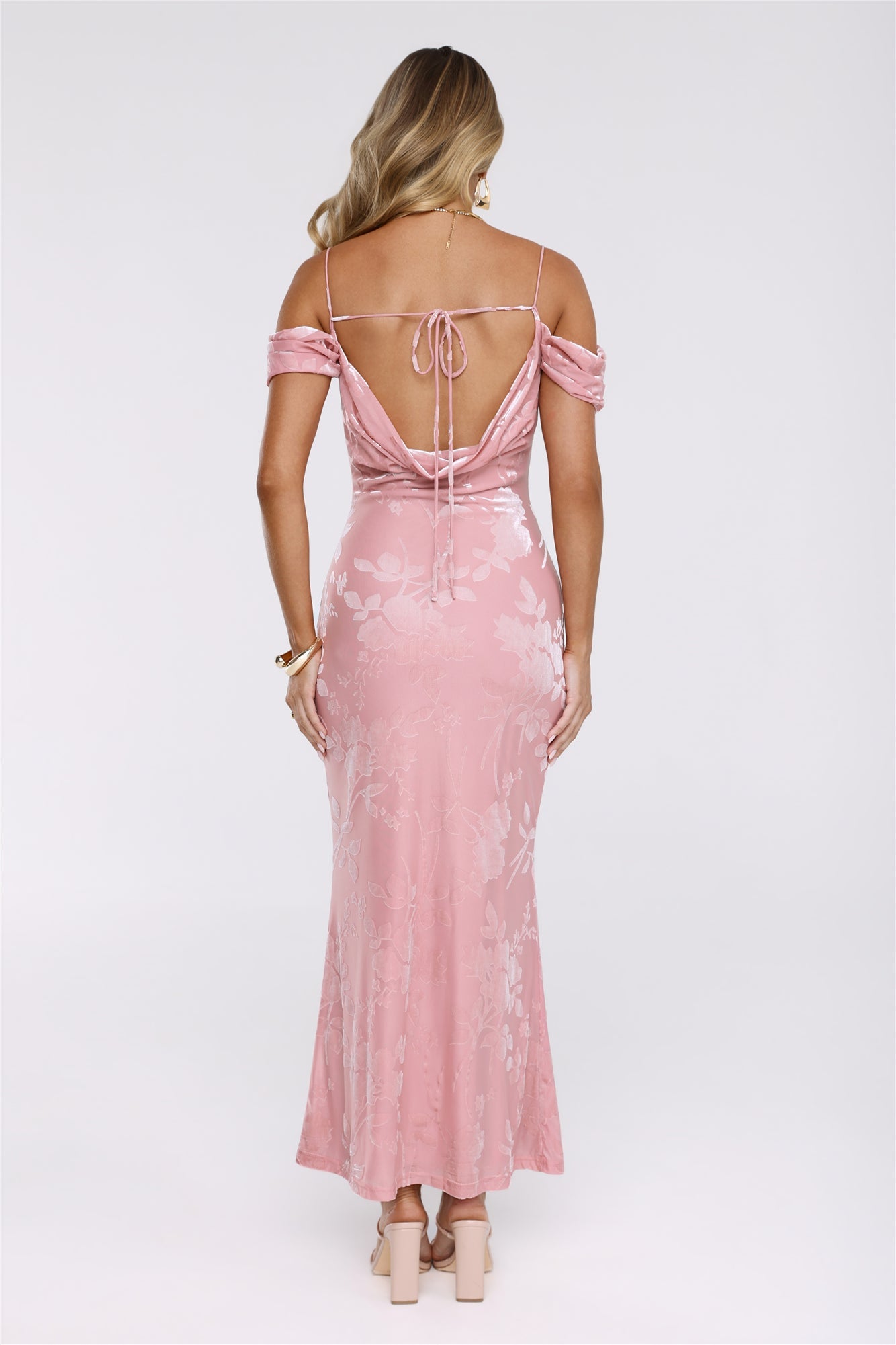 Glow Petal Midi Dress Pink