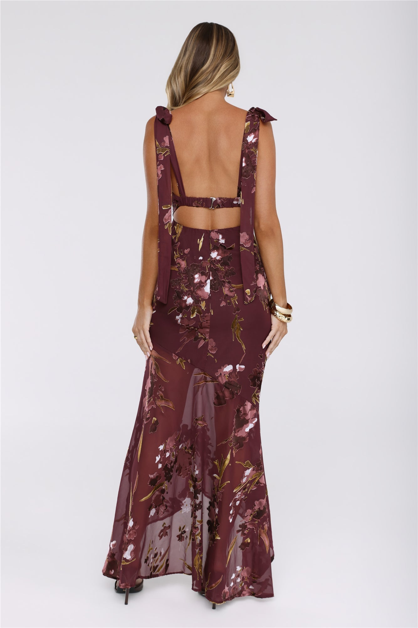 Closet Highlight Maxi Dress Burgundy