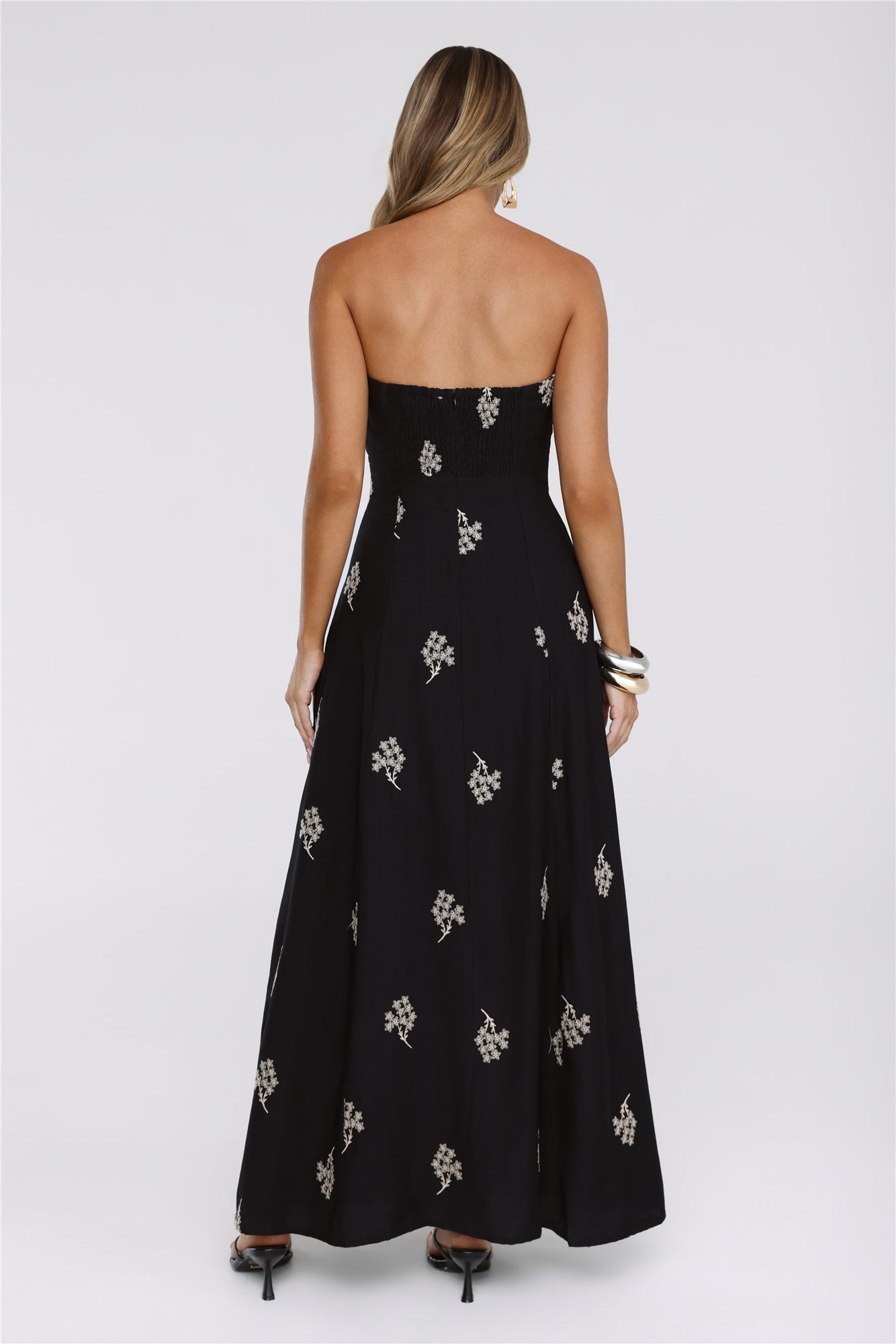 Icon Edit Strapless Maxi Dress Black