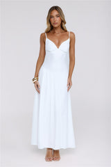 Gilded Whisper Maxi Dress White