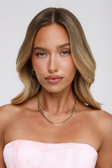 18k Gold Plated Double Luxe Necklace Gold