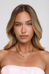 18k Gold Plated Double Luxe Necklace Gold