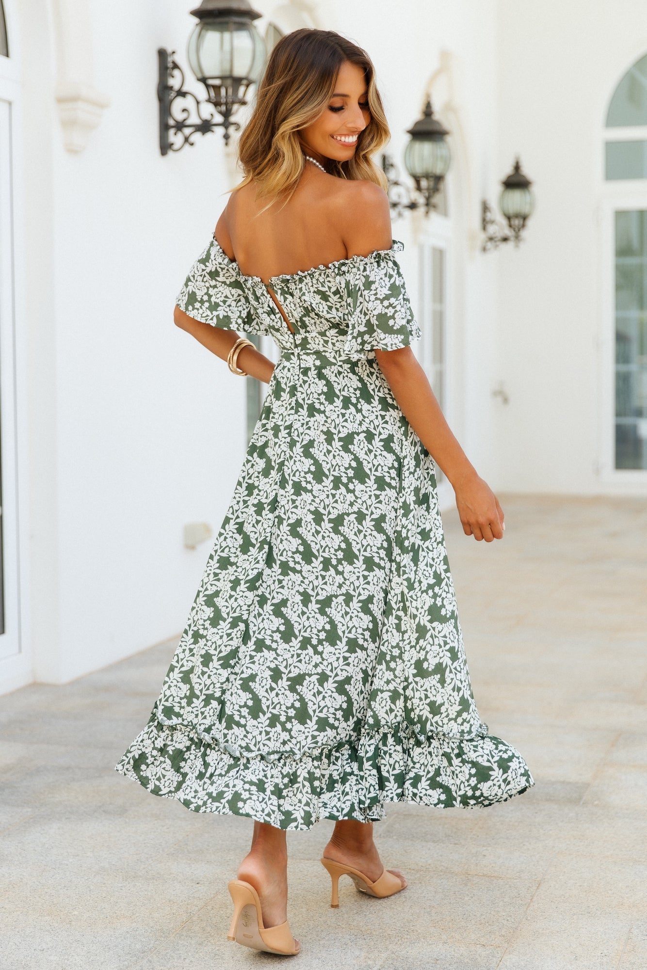 Boho Muse Midi Dress Olive