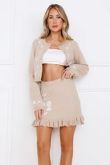 Autumn Bloom Knit Set Taupe