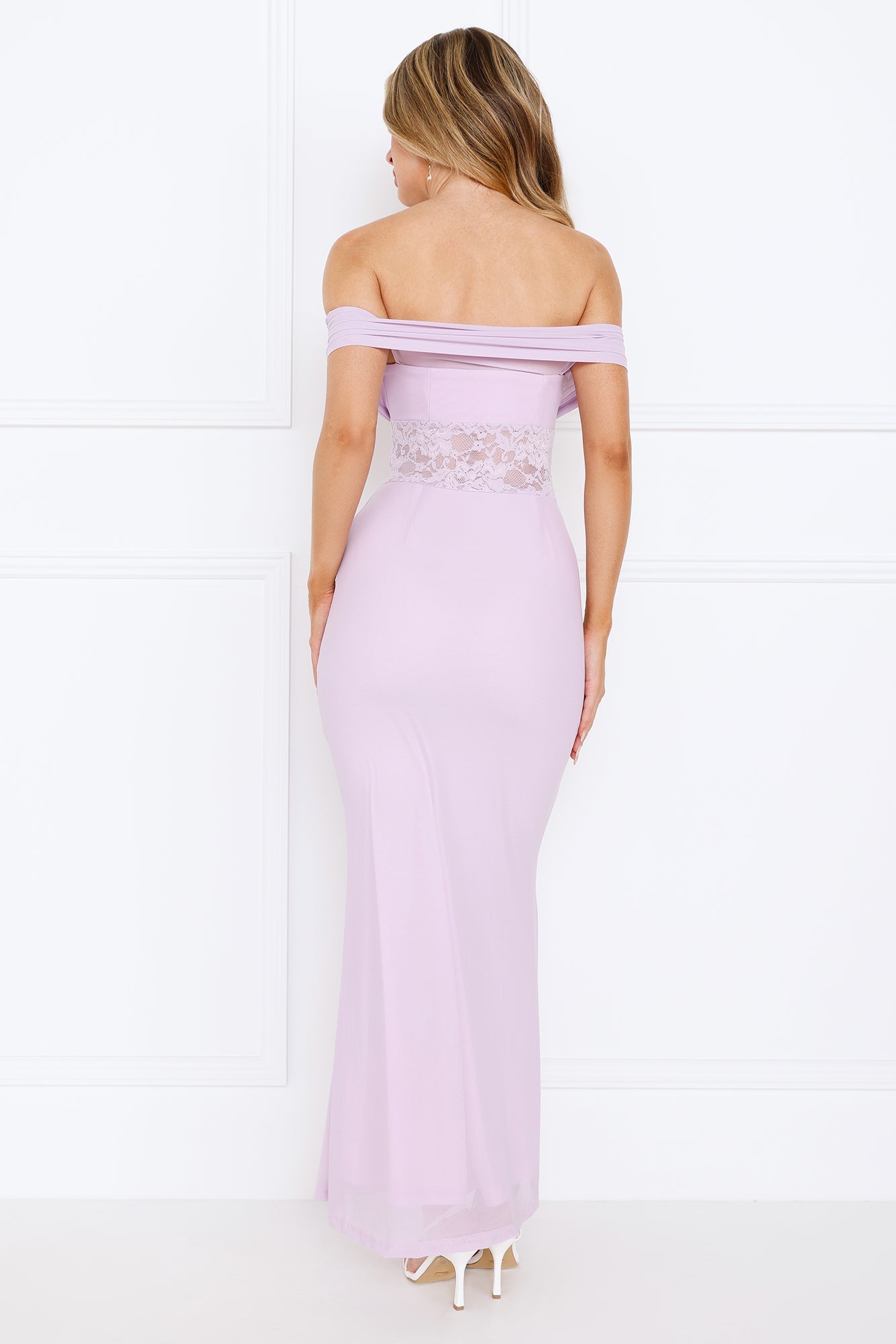 Celestine Off Shoulder Maxi Dress Lilac