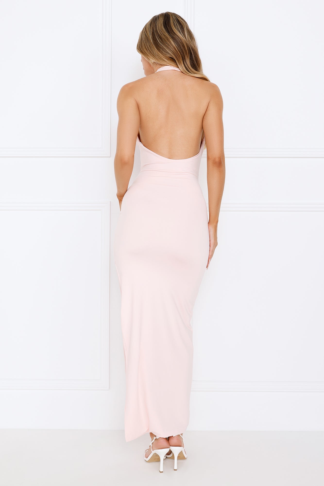 Lucinda Halter Maxi Dress Pink