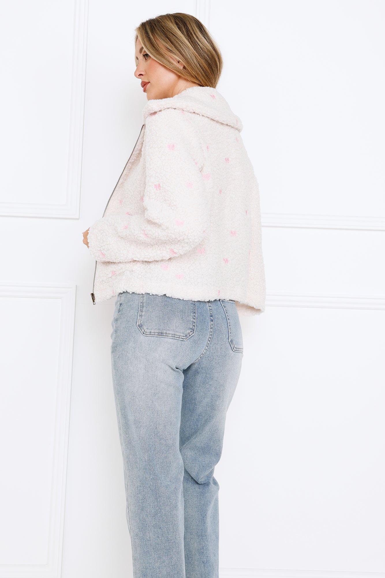 Comfort Style Teddy Jacket Cream