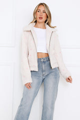 Comfort Style Teddy Jacket Cream
