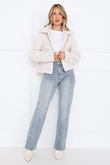Comfort Style Teddy Jacket Cream