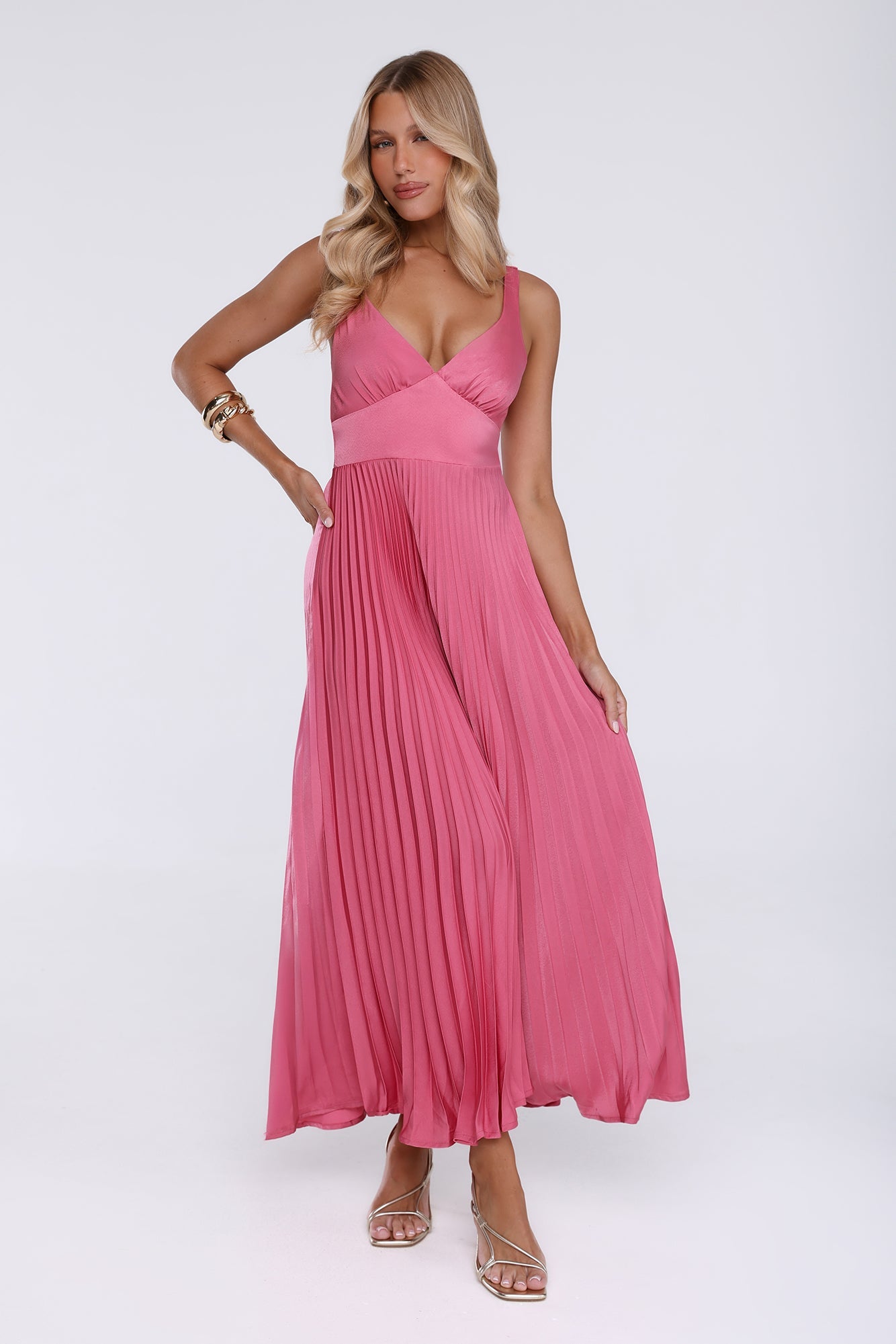 Dazzling Opulence Maxi Dress Rose