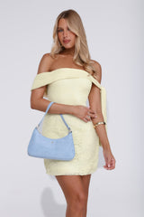 Josee Shoulder Bag Denim Blue Suede