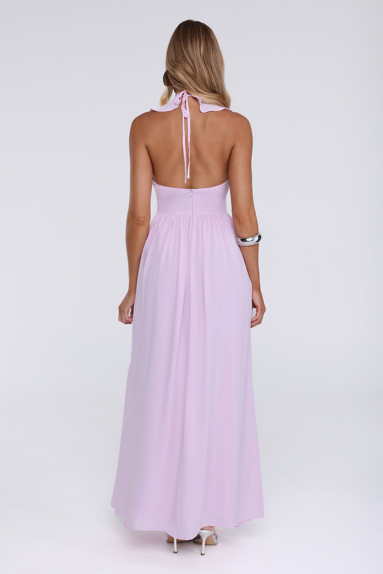 Celebrate You Halter Maxi Dress  Pink