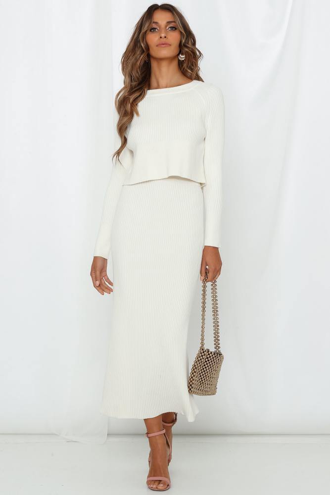 Anique Midi Skirt Ivory