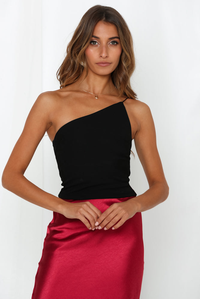 Can't Do It Solo Crop Top Black