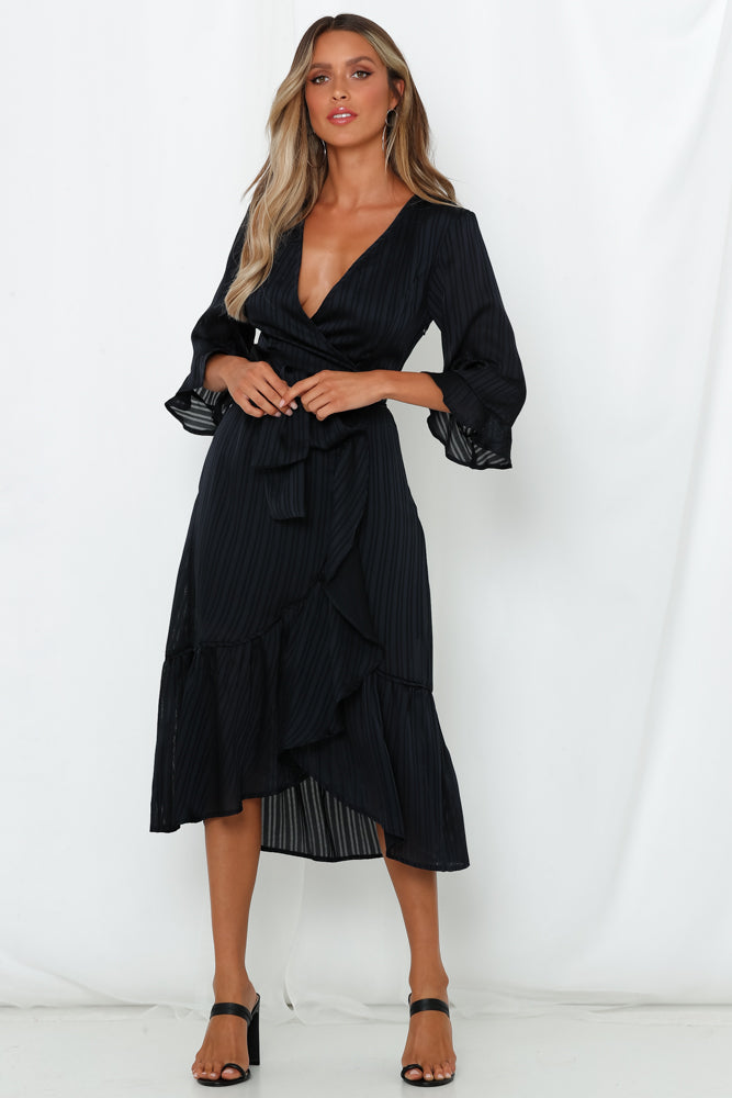 Angel Of Music Midi Dress Navy
