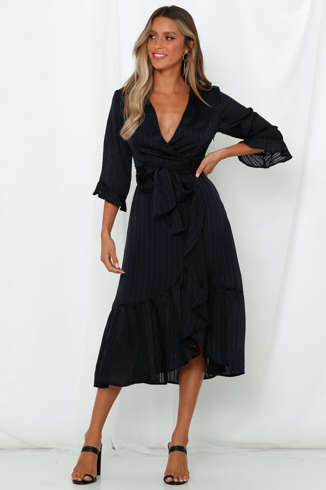 Angel Of Music Midi Dress Navy