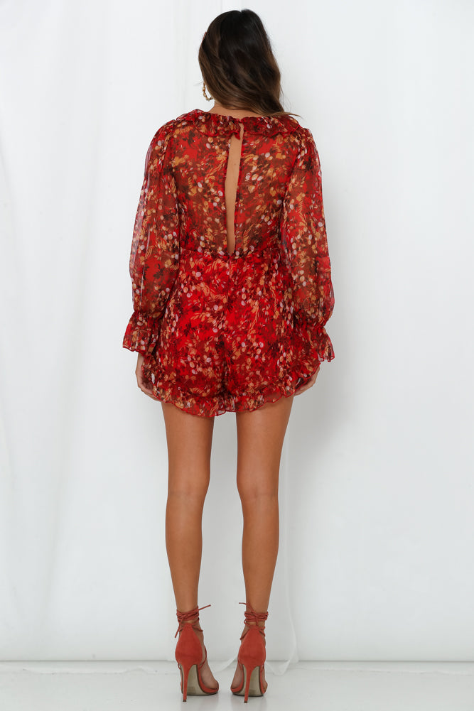 Before The Night Romper Red