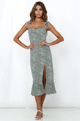 Future So Bright Midi Dress Green