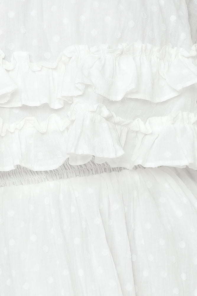 Floating Satellites Dress White