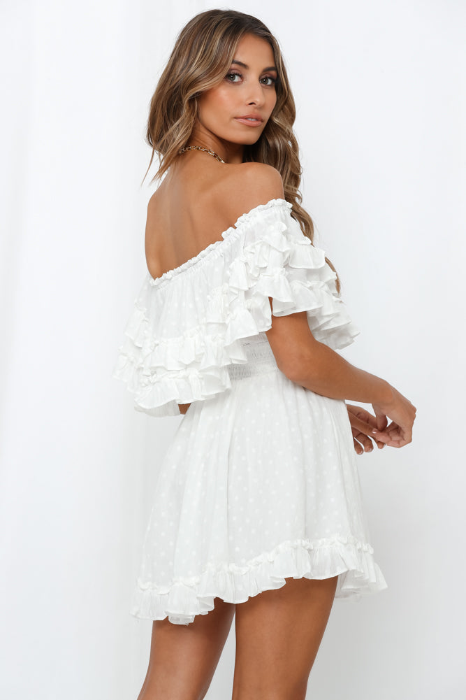 Floating Satellites Dress White
