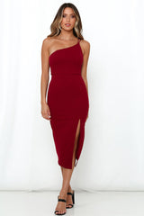 HELLO MOLLY Taking It Back Dress Maroon