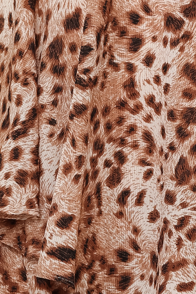 End Of The Beginning Romper Brown Leopard