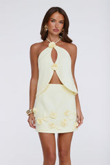 Aurora Jasmine Mini Skirt Lemon
