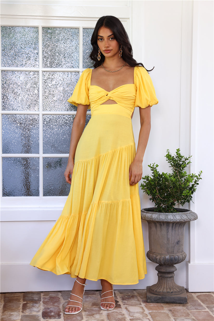 Daytime Dance Maxi Dress Yellow