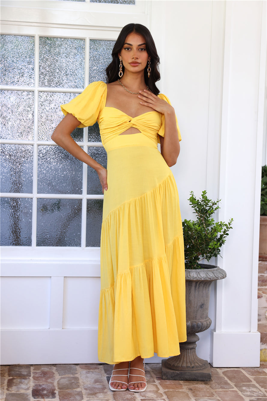 Daytime Dance Maxi Dress Yellow