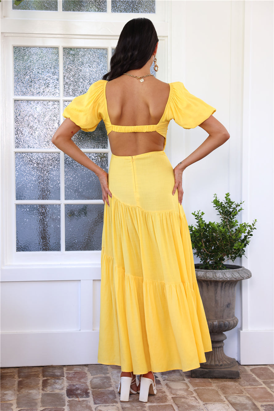 Daytime Dance Maxi Dress Yellow