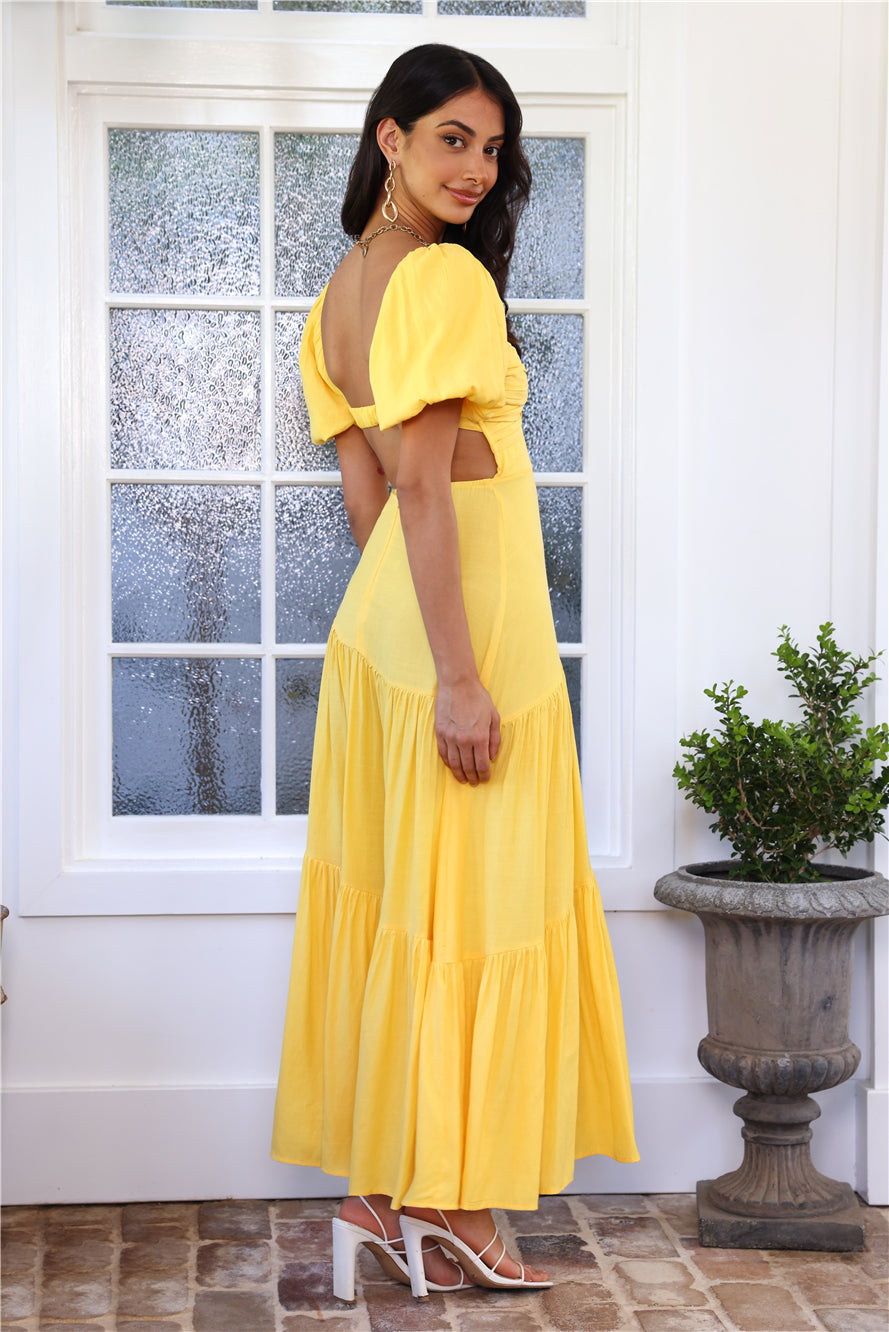 Daytime Dance Maxi Dress Yellow