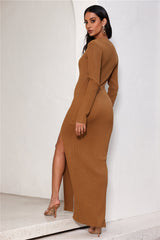Opulence Maxi Dress Camel