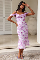 Bright Beginnings Midi Dress Purple