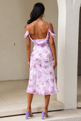Bright Beginnings Midi Dress Purple